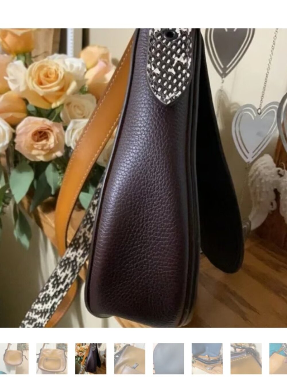 Coach 1941 Glove-Tanned Leather Saddle Bag 28 Exotic Colorblock - Picture 5 of 12